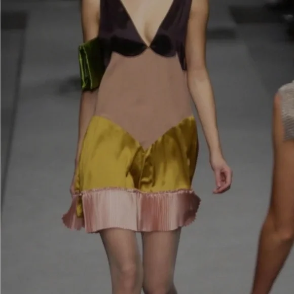 RARE 2002 Runway Vintage Prada color block dress - Picture 5 of 5